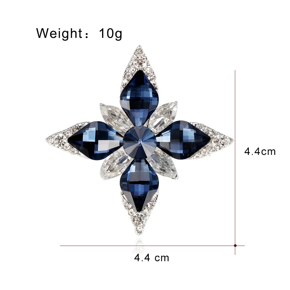 Fashion Glitter Rhinestone Sparking Brooches for Girls Luxury Simple Elegant Pins Jewelry for Women Ladies Accessories Hot Sale