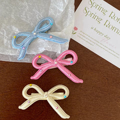 Simple Mimimalistic Fashion Bowknot Hair Clips for Baby Girls Trendy Stylish Princess Alligators for Kids Child Hair Accessories
