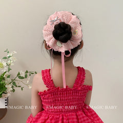 Fashion Cute Solid Color Kitty Cat Bowknot Scrunchies Sweet Kawaii Hair Ties for Baby Girls and Kids Children Hair Accessories