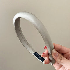 Solid Color Fashion Wide Lustrous Head Bands for Girls Chic Elegant Trendy Hair Band for Women Ladies Hair Accessories Graceful