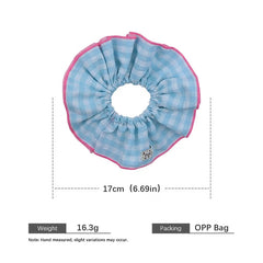Elegant Graceful Simple Minimalistic Plaid Scrunchies Sweet Cute Hair Ties for Baby Girls Kids Hair Accessories Stock