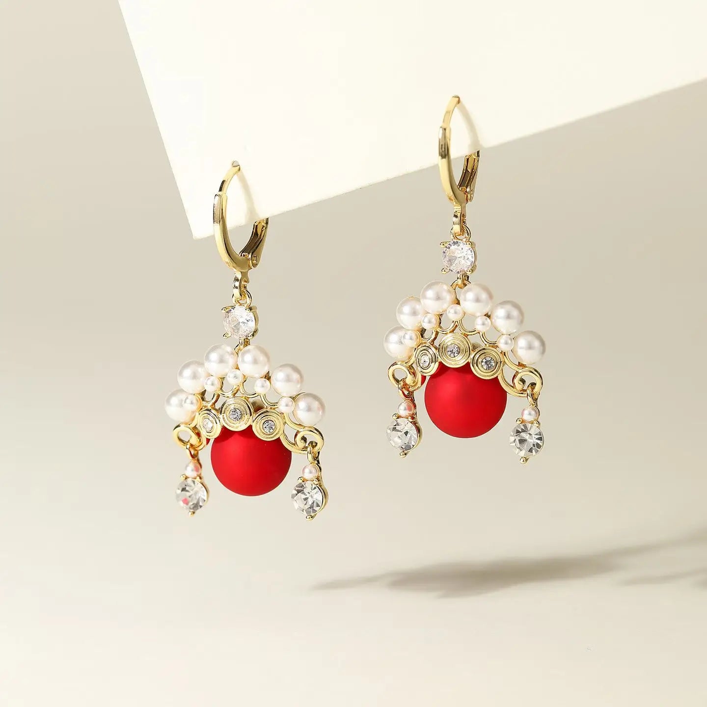 Cute Fruit Cherry Classic Drop Earrings for Girls Fashion Trendy Glitter Vintage Jewelry for Women Ladies Accessories Latest