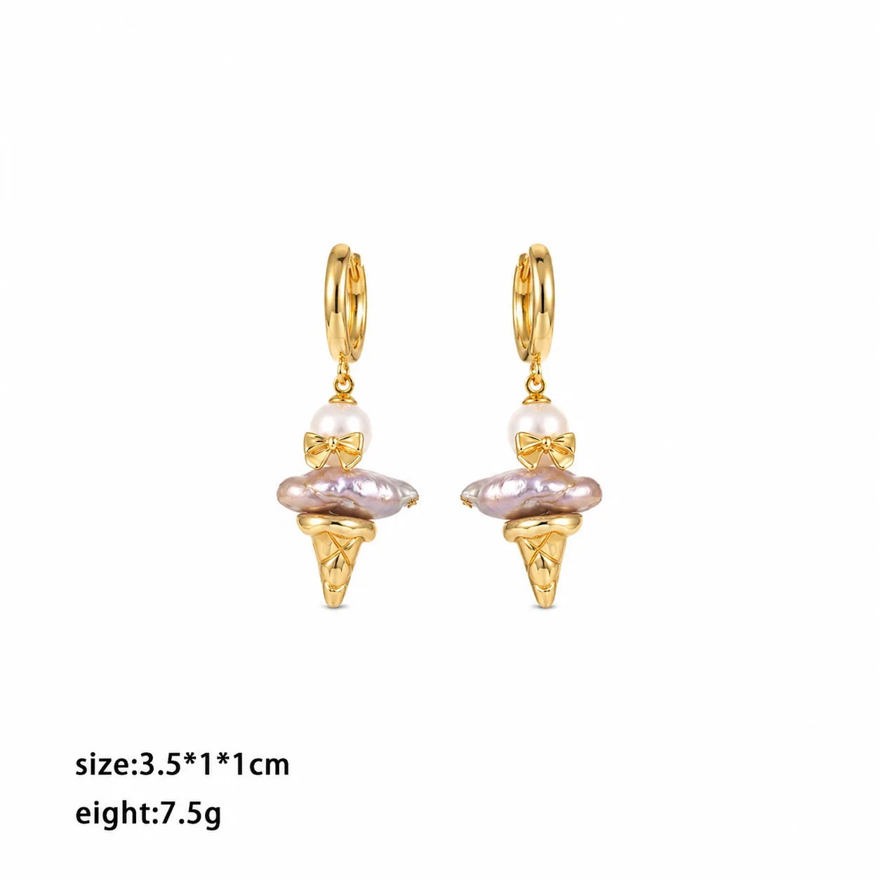Female Alloy Pearl Purple Earring Elegant Glamorous Charms Low MOQ Factory Price in Stock Jewelry for Women Girls Daily Party