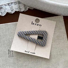 Simple Plaid Minimalistic Hair Clips for Baby Girls Cute Sweet Fashion Snap Clips for Kids Children Hair Accessories in Stock