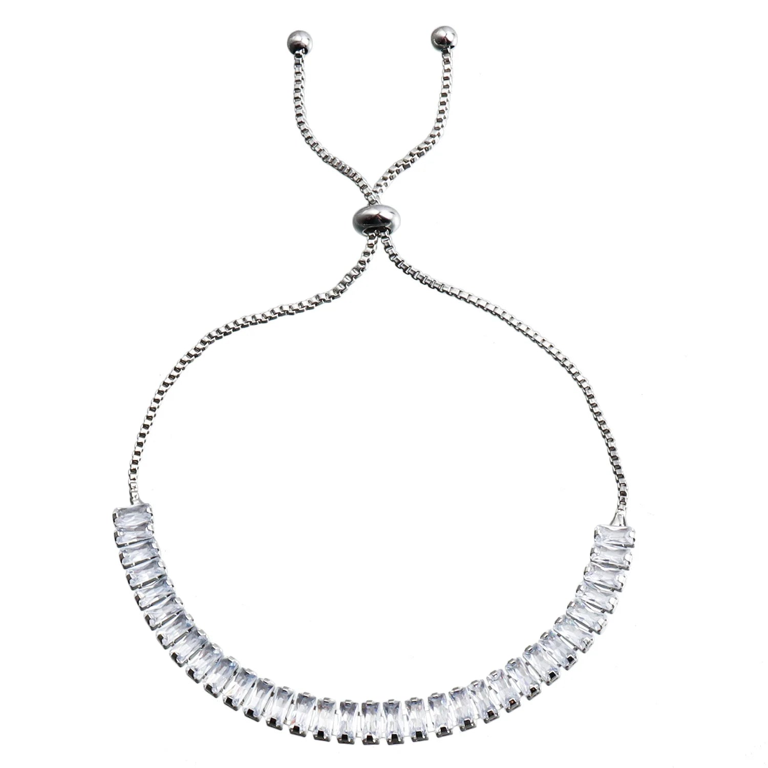 Simple Rhinestone Fashion Glitter Sparkle Necklaces for Girls Minimalistic Jewelry Suits for Women Ladies Female Accessories
