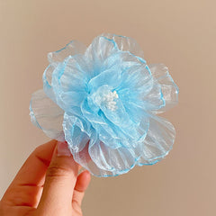 Solid Color Flower Ribbon Hair Clips for Girls Fashion Elegant Sweet Cute Haarspange for Women Ladies Hair Accessories Alligator