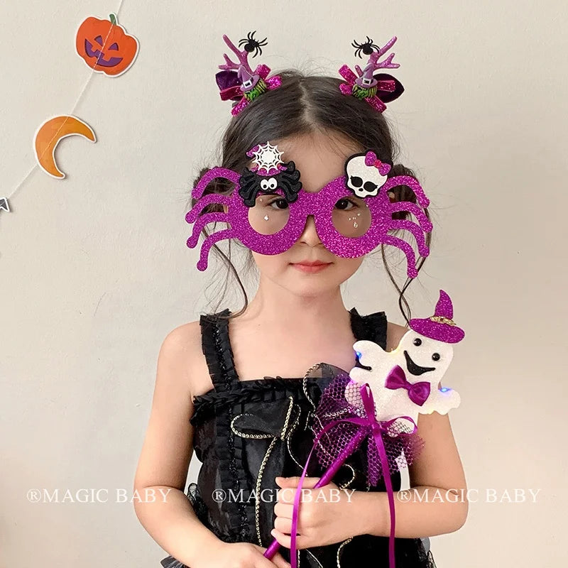 Halloween Headband for Kids Skull Spider Demon Spooky Hairband Children Costume Party Hair Accessories Trick or Treat Gift