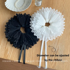 Women French Vintage Hair Ties Adjustable Ribbon Scrunchy Graceful Fashion Hair Rope Minimalistic for Office Use Hair Accessory