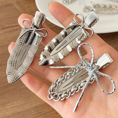 Brand New Simple Glitter Hair Clips for Girls Princess Style Fashion Trendy Chic Alligators for Women Ladies Hair Accessories