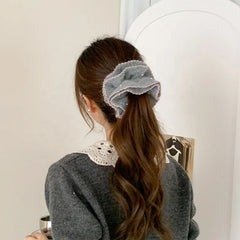Fashion Elegant Simple Solid Color Scrunchies Minimalistic Hair Ties for Women Ladies Hair Accessories Chic Chinese Supplier