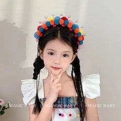 Chinese Vintage Peking Opera Head Bands for Baby Girls Elegant Graceful Fashion Hair Band for Kids Children Hair Accessories