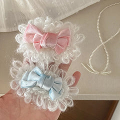 Cute Little Girl's Fluffy Bow Hairpin Sweet Velvet Hair Clip Gentle Clasp Hair Clips Women Duckbill Hair Accessories Wholesale