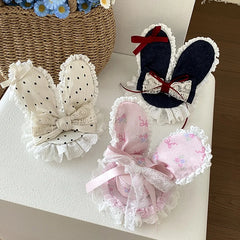 Sweet Cute Rabbit Ear Hair Clips for Baby Girls Bowknot Polka Dot Alligators for Kids Children Teens Hair Accessories in Stock