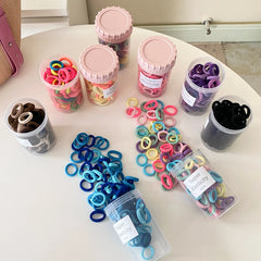 Simple Solid Color Mini Scrunchies for Baby Girls High Elastic Hair Ties for Kids Children Teens Hair Accessories in Stock