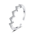 The opening is adjustable. / Silver