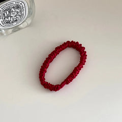 Classic Simple 100% Silk Scrunchies for Girls High Elastic Fashion Hair Ties Sweet Style Hair Accessories for Women and Ladies