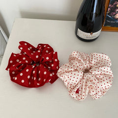 Vintage Chic Simple Dot Scrunchies Stylish Minimalistic Women's Hair Ties Trendy Hair Accessories for Girls