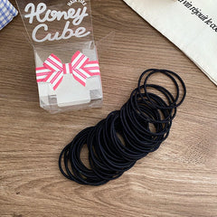 Hot Sale Colorful High Elastic Solid Color Small Scrunchies Trendy Graceful Classic in Stock Hair Ties Accessories for Women Kid