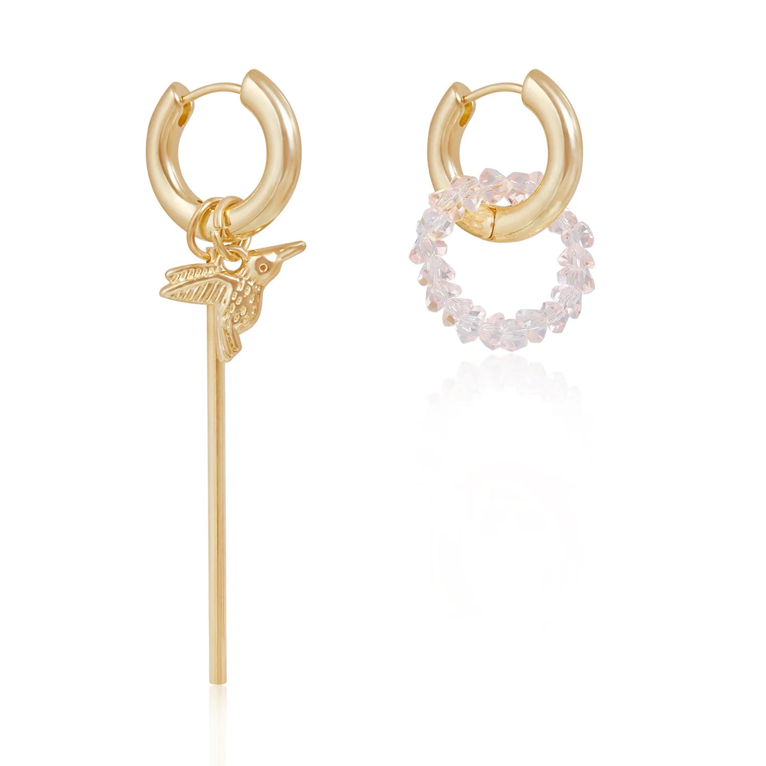 Fashion Bird Animals Sweet Rhinestone Simple Drop Earring for Girls Elegant Glamorous Fine Jewelry for Women Ladies Accessories