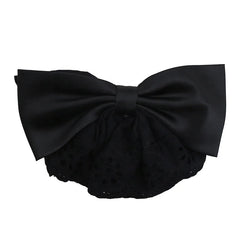 Elegant Large Bowknot Black Hair Clips for Girls Classic Simple Solid Color Hair Claw Accessories for Ladies Women Luxurious