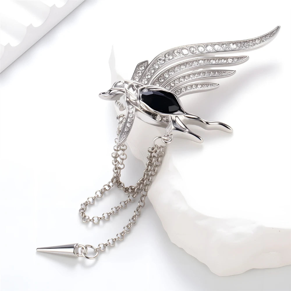 Fashion Retro Vintage Glitter Tassel Brooches for Girls Elegant Graceful Luxury Pins Jewelry for Women Ladies Accessories