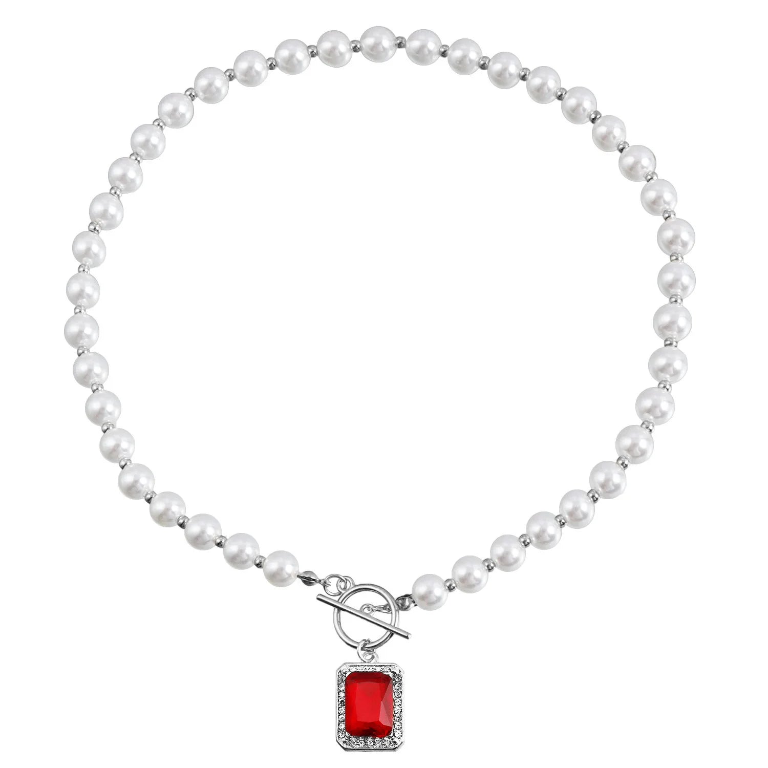 Fashion Imitation Pearl Luxury Glitter Necklaces for Girls Glamorous Charms Jewelry for Women Ladieds Accessories Wholesale