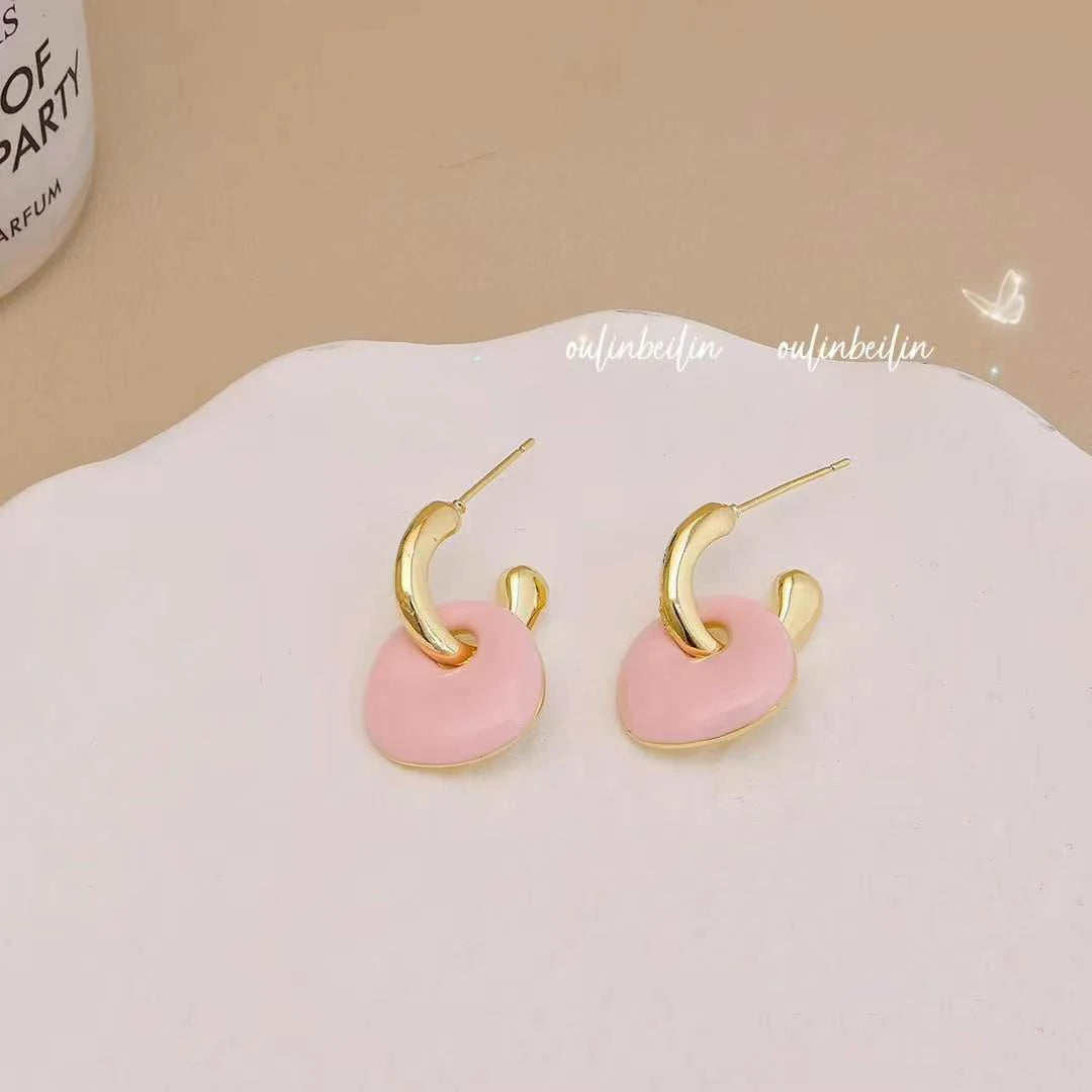 Sweet Fashion Dainty Trendy Drop Earrings for Girls Stylish Art Deco Glamorous Jewelry for Women Ladies Accessories Wholesale