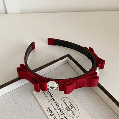Fashion Glitter Solid Color Bowknot Head Band for Girls Sweet Cute Hair Band for Women Ladies Hair Accessories in Stock Chic