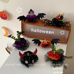 Cute Little Devil Pumpkin Ghost Hair Clip Funny Halloween Hair Accessories for Women Party Cosplay Festival Decoration Hairpins