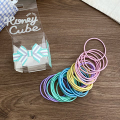 Hot Sale Colorful High Elastic Solid Color Small Scrunchies Trendy Graceful Classic in Stock Hair Ties Accessories for Women Kid