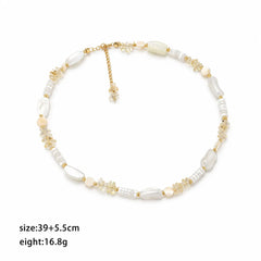 Girls White Crystal Rhinestone Pearl Beads Necklace Low MOQ Factory Price Fashion Charms in Stock Jewelry for Women Daily Causal