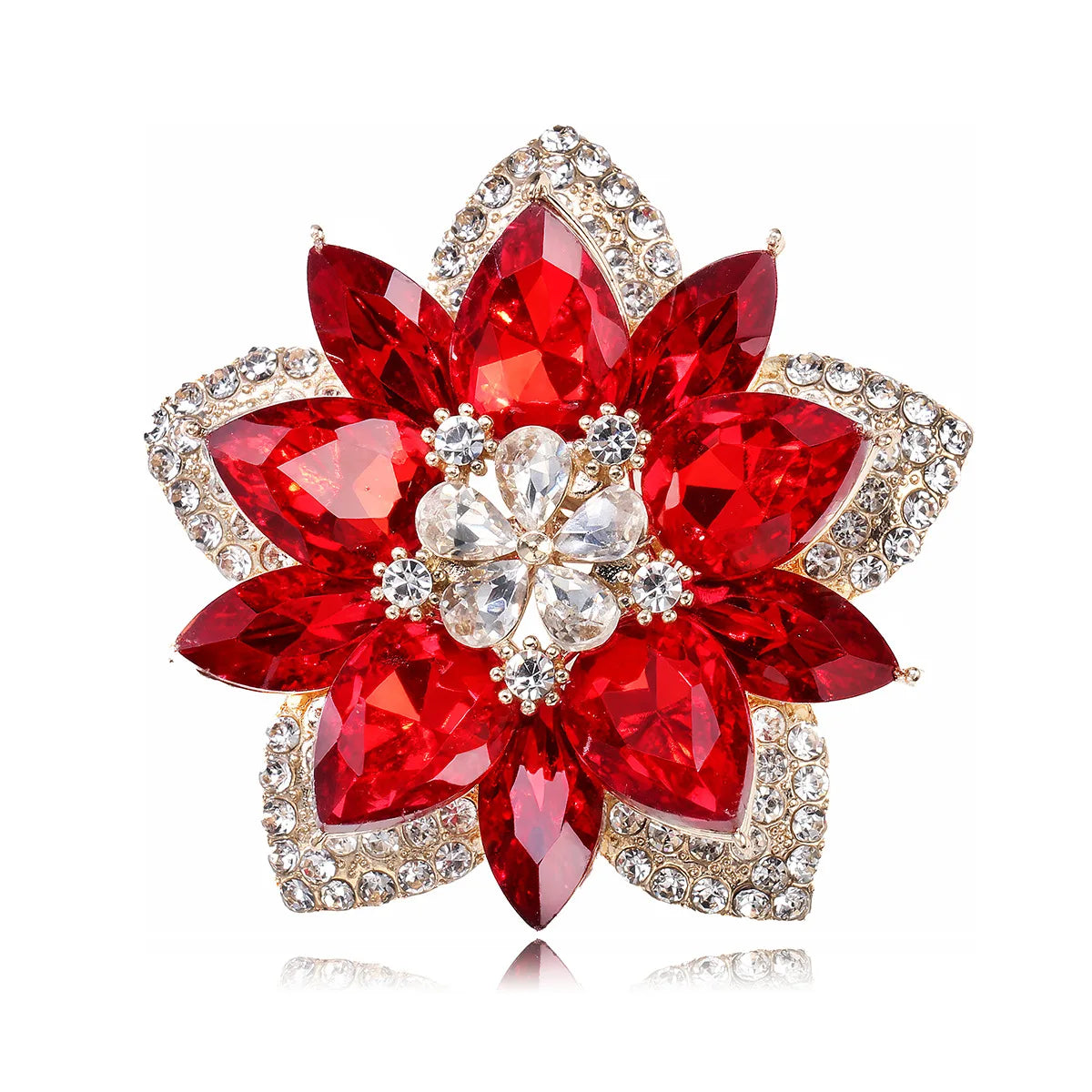 Fashion Flowers Sweet Trendy Stylish Elegant Brooches for Girls Charms Glitter Pins Jewelry for Women Lady Accessories Hot Sale