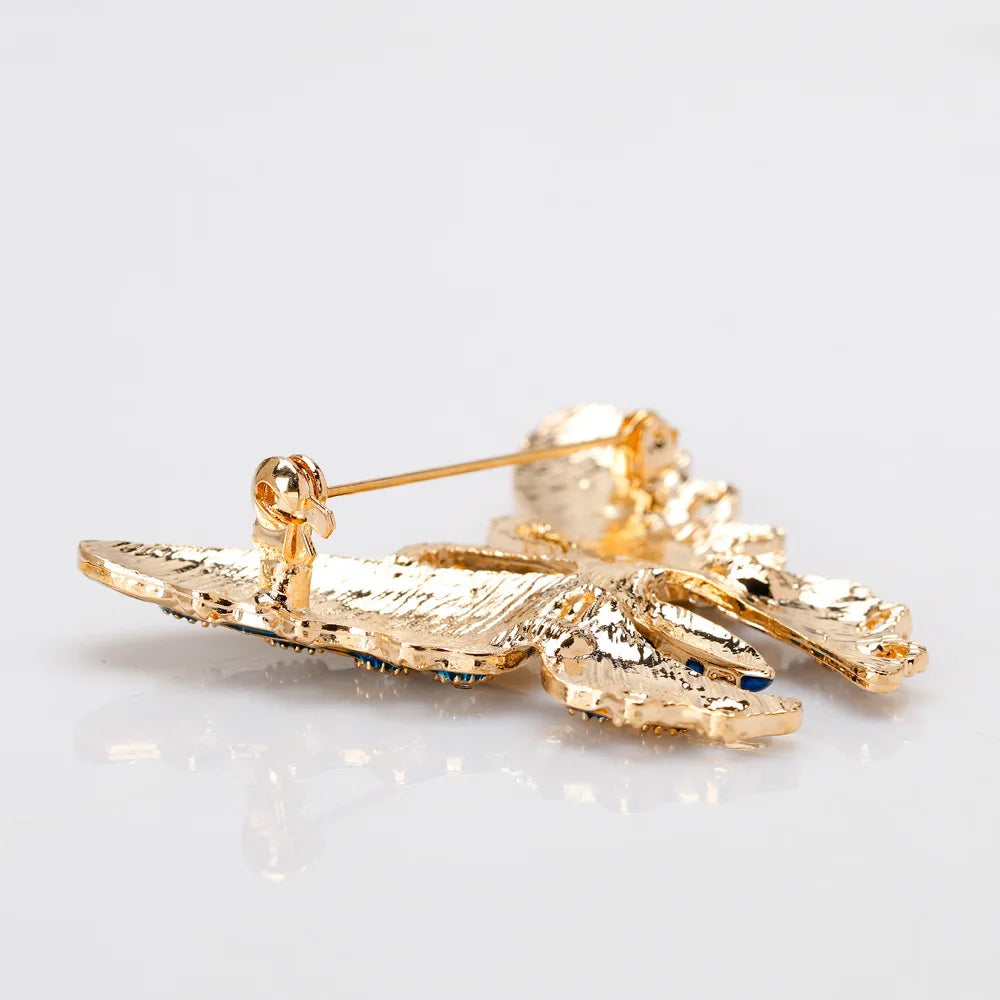 Fashion Dainty Luxury Lustrous Butterfly Brooches for Girls Refined Elegant Pins Jewelry for Women Ladies Accessories Wholesale