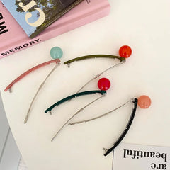 Sweet Cute Fashion Ball Candy Color Hair Clips for Girls Elegant Trendy Bobby Pins for Women Ladies Hair Accessories Stylish