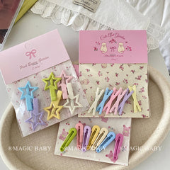 Simple Minimalistic Alligator Hair Clips for Baby Girls Solid Candy Color Sweet Cute Kawaii Alloy Material 5cm for Party