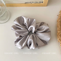 Elegant and Lustrous Solid Color Scrunchies Simple Fashion Hair Ties for Women and Girls Minimalistic Hair Accessories