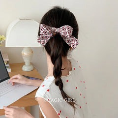 Classic High Elastic Bowknot Scrunchies for Girls Elegant Fashion Trendy Hair Ties for Women Ladies Geometric Hair Accessories