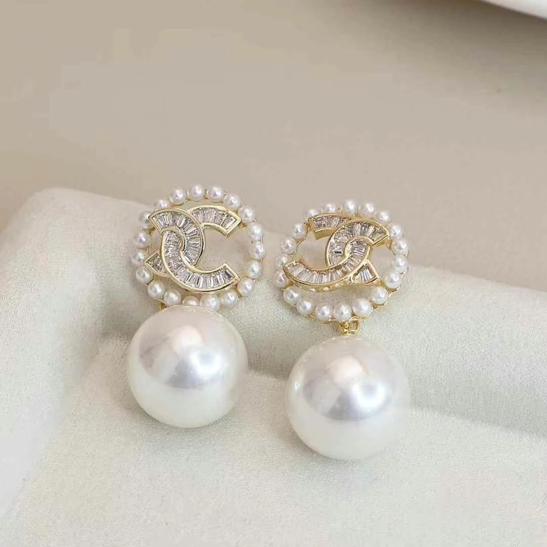 Fashion Elegant Imitation Pearl Flower Drop Earrings for Girls Sweet Luxury Jewelry for Women Accessories Chinese Supplier