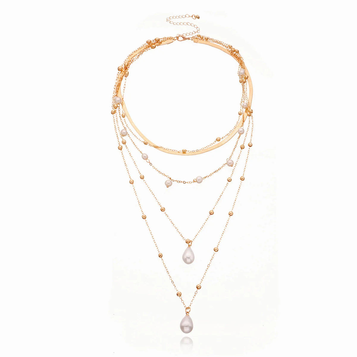 Fashion Simple Sweater Chain Imitation Pearl Necklaces for Girls Elegant Graceful Jewelry for Women Ladies Accessories Wholesale