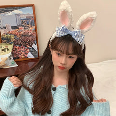 Brand New Sweet Cute Rabbit Head Band for Girls Kids Kawaii Bowknot Hair Band for Women Ladies Hair Accessories Fashion Trendy