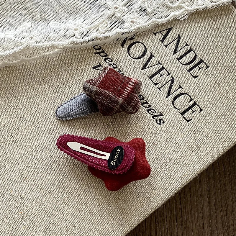 Fashion Star Elegant French Style Hair Clips for Baby Girls Sweet Cute Snap Clips for Kids Children Hair Accessories in Stock