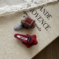 Fashion Star Elegant French Style Hair Clips for Baby Girls Sweet Cute Snap Clips for Kids Children Hair Accessories in Stock