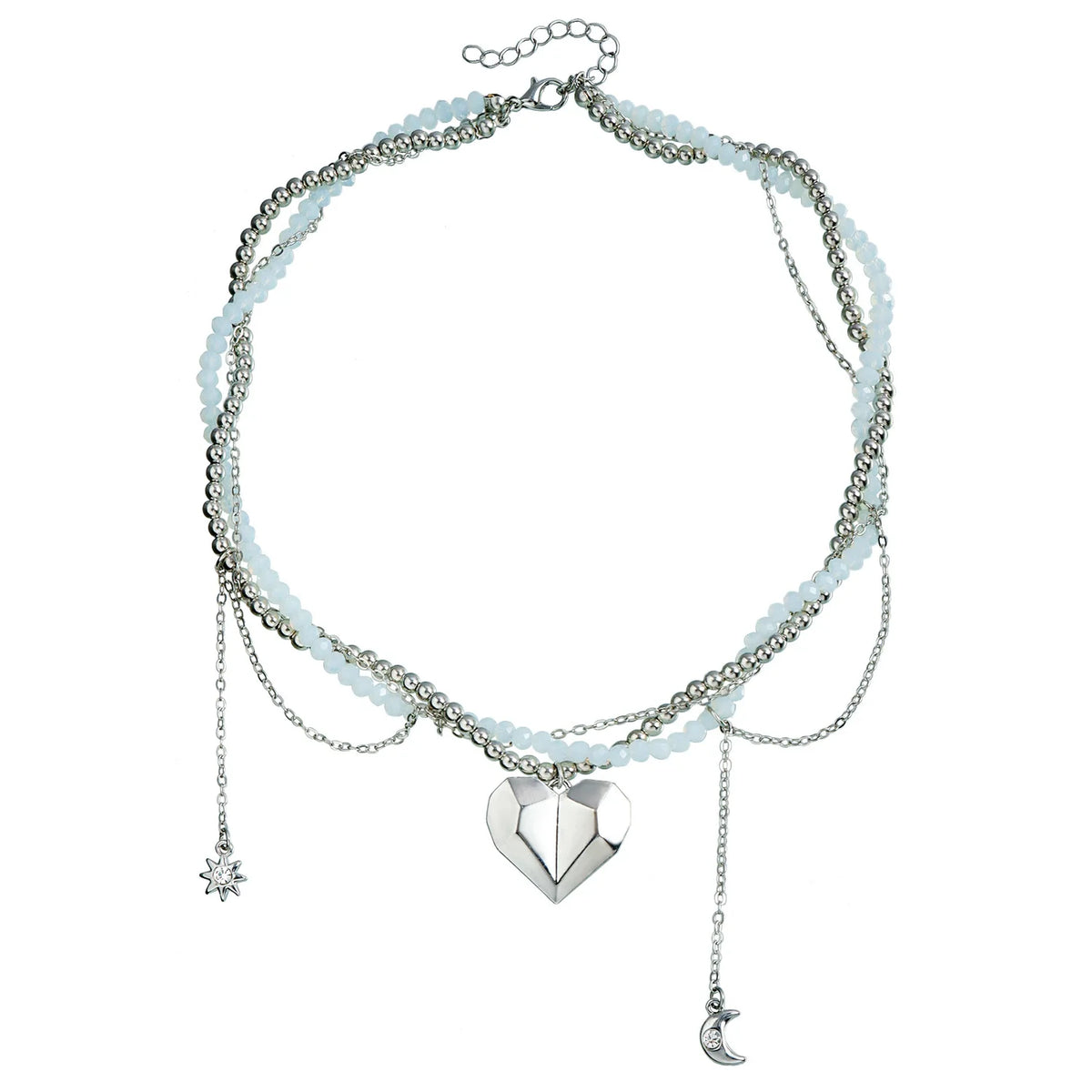 Fashion Sweet Spicy Heart Shaped Elegant Necklaces for Girls Trendy Stylish Tassel Jewelry for Women Ladies Accessories