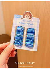 Minimalistic Solid Color High Elastic Durable Scrunchies for Baby Girls Fashion Sweet Hair Ties for Kids Child Hair Accessories