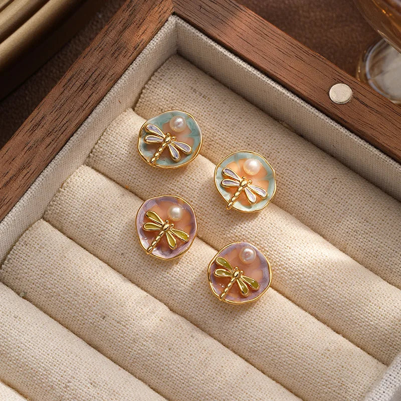 Fashion Copper 18K Gold Plated Stud Earrings for Girls S925 Silver Jewelry for Women Ladies Wholesale China Manufacturer Bulk