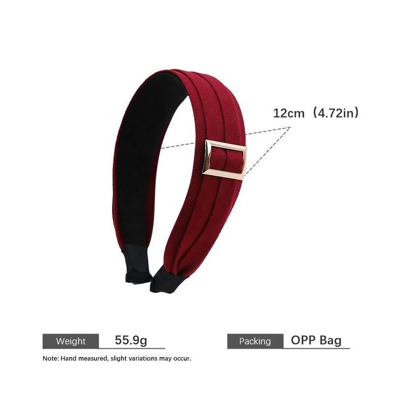 Fashion Solid Color Trendy Simple Wide Head Band for Girls Elegant Stylish Hair Band for Women Ladies Hair Accessories Chic