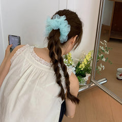 Hot Sale Women's Hair Ties Accessory Summer Spring Trendy Elegant Wholesale Stock Solid Color Lightweight Large Scrunchies