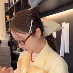 Classic Stripe Solid Color Scrunchies for Girls Simple Elegant Minimalistic Hair Ties Women Ladies' Fashion Accessories Sweet