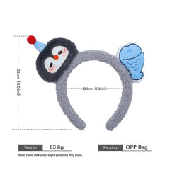 Cute Fluffy Penguin Head Band Kawaii Stylish Hair Accessory for Women and Girls Fashion Accessory