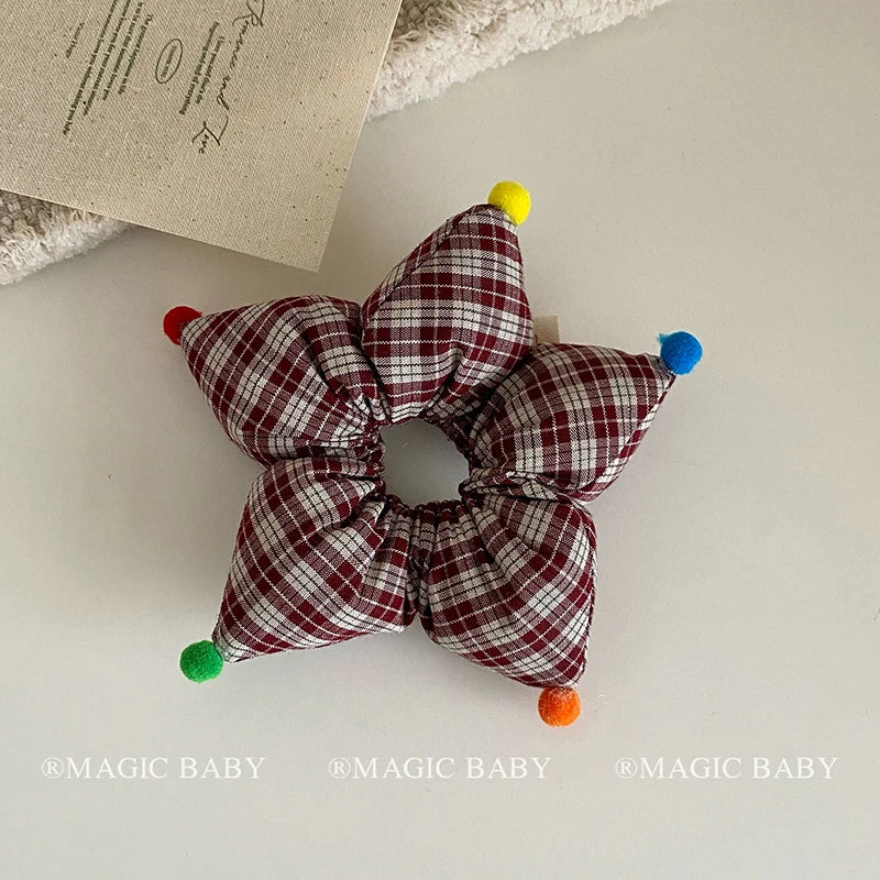 Fashion Star Leopard Polka Dot Scrunchies for Baby Girls Colorful Hair Ties for Kids Children Hair Accessories Chinese Supplier